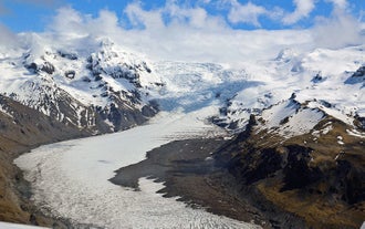Vol Touristique Palpitant de 50 minutes au-dessus de la Lagune Glaciaire de Jokulsarlon & du Mont ​Hvannadalshnjukur depuis Skaftafell