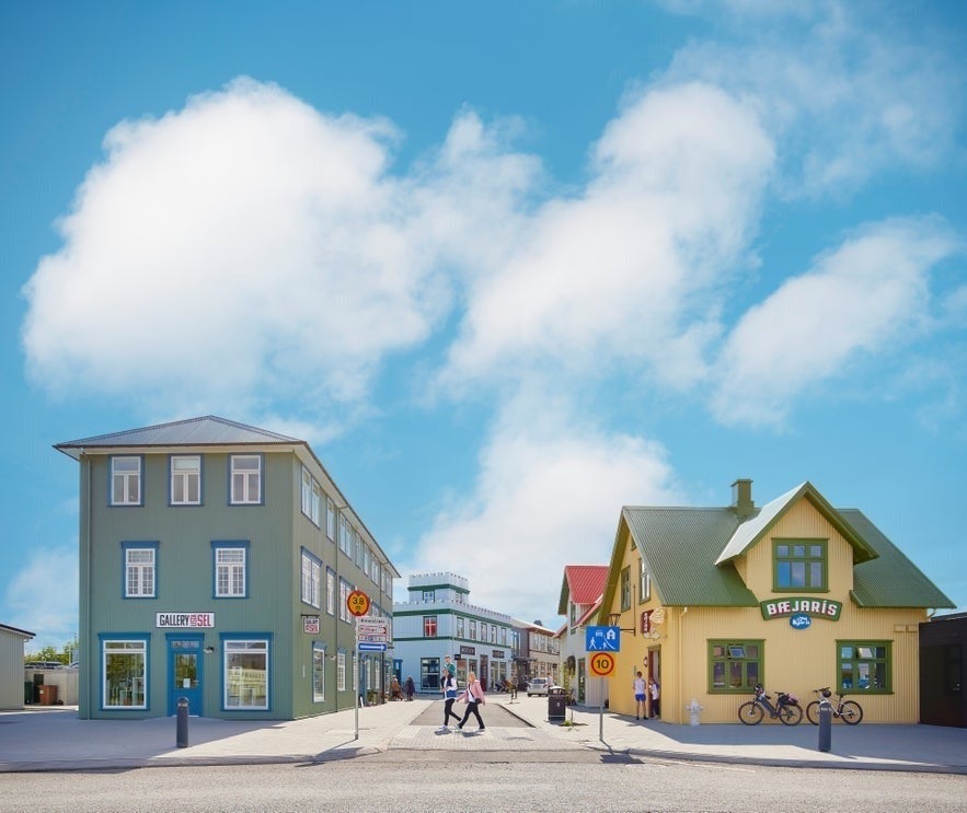 Den Nya Gamla Staden är centrumet i Selfoss och kännetecknas av isländska hus.