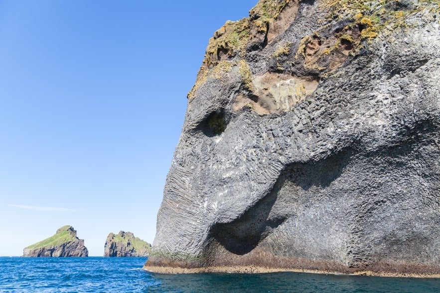 The Elephant Rock can often be seen on trips to the Westman Islands.