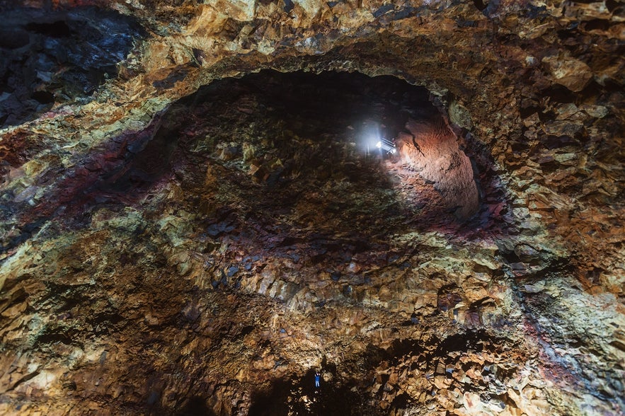 Inside Thrihnukagigur volcano in Iceland