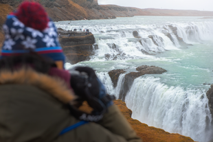 The Golden Circle's Gullfoss waterfall is an excellent photography subject.