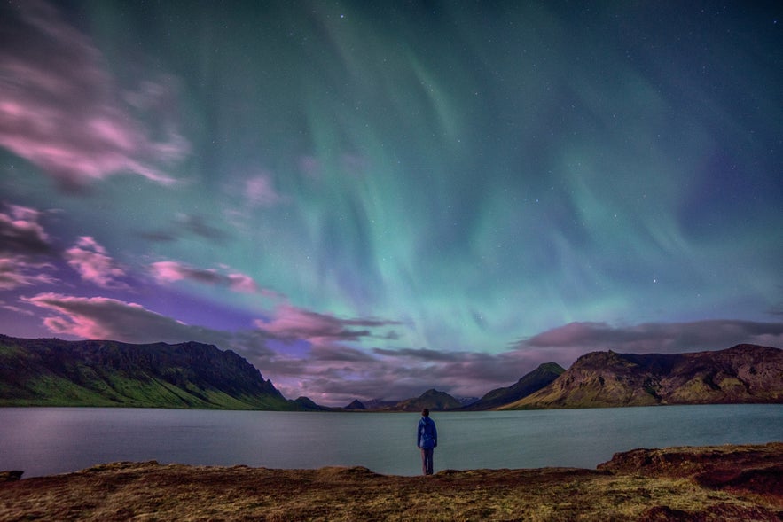 Watching the northern lights in Iceland