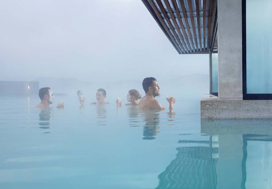 The Blue Lagoon has an in-water bar