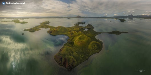 Lake Myvatn has unique craters in its waters.