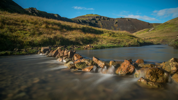 Reykjadalur river is an excellent destination for hot spring bathing near Reykjavik.