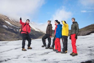 A friendly guide will accompany guests during the Solheimajokull glacier hike.