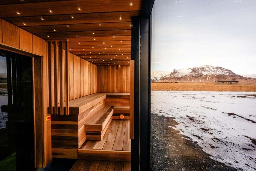 There is a sauna at Umi Hotel in Iceland