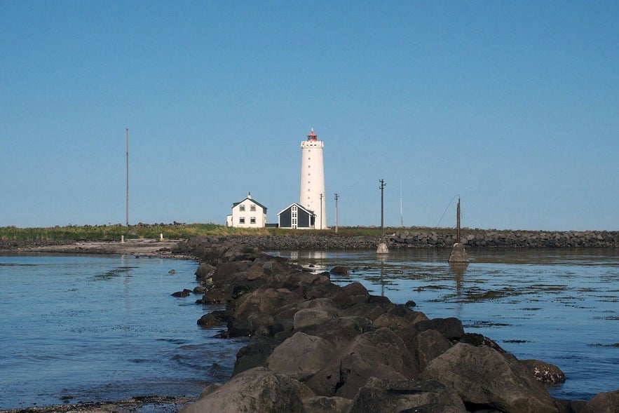 Grotta lighthouse is located in the outskirts of Reykjavik.