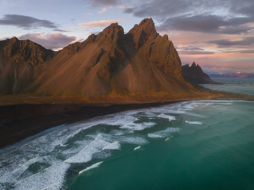 Vestrahorn mountain near Hofn Iceland