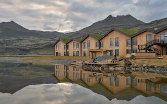 Hotel Jokulsarlon in Zuidoost-IJsland wordt omringd door prachtige landschappen.