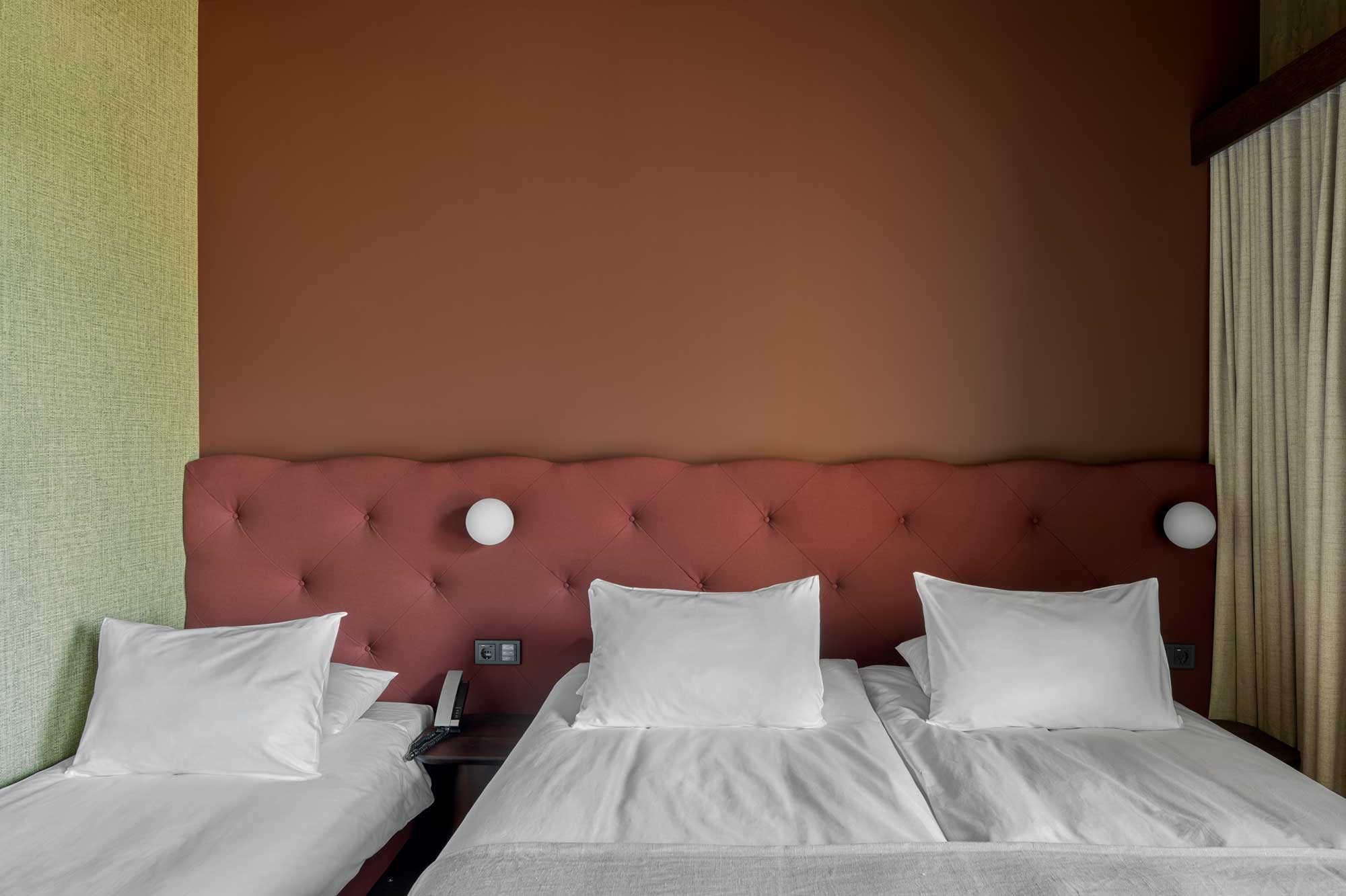 Hotel Jokulsarlon's triple room with a futon setup.