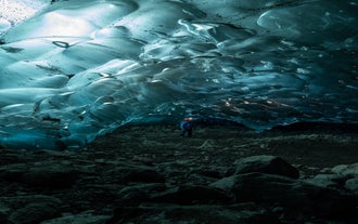 Vatnajokull glacier's ice caves are breathtaking.