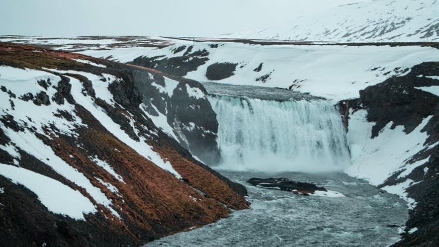 Thorufoss waterfall near the Golden Circle in Iceland