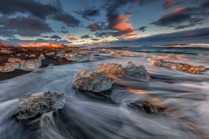 Ice blocks at the Diamond Beach