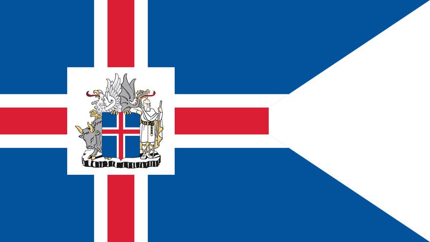Die Flagge des Präsidenten von Island