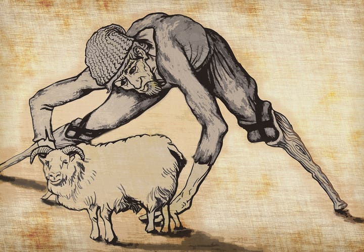 The first Yule Lad, Stekkjastaur, arrives to town