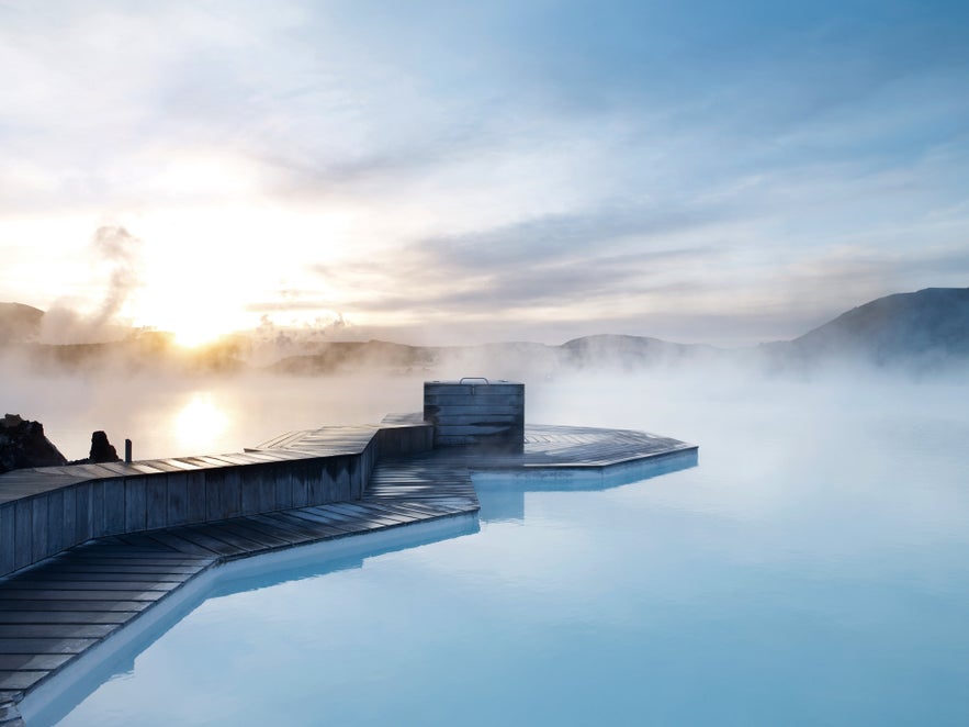 De Blue Lagoon is een populaire bestemming in IJsland.