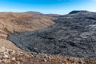 The lava flow in Iceland was dramatic