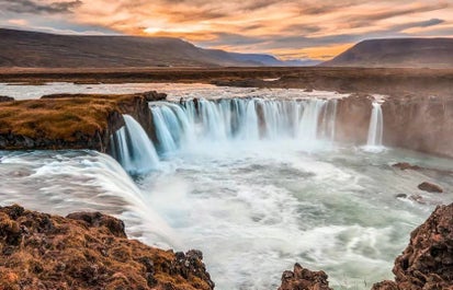 Godafoss thunders into an ancient valley.