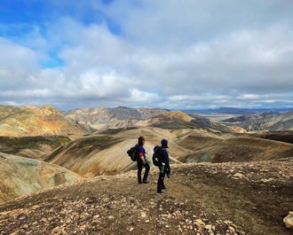 The Laugavegur trail boasts colorful mountains and beautiful landscapes.