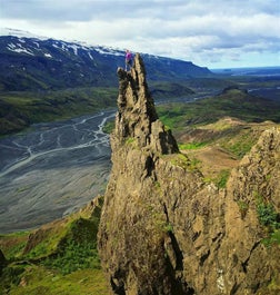 Thorsmork Nature Reserve has excellent views of distant glaciers.