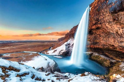 Seljalandsfoss waterfall on the South Coast of Iceland.