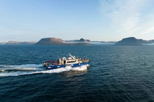 A Westfjords boat sailing from Isafjordur to Hesteyri.