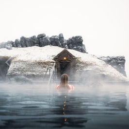 Relax in a geothermal pool before leaving Iceland.