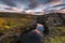 Ravin i Thingvellir nationalpark.