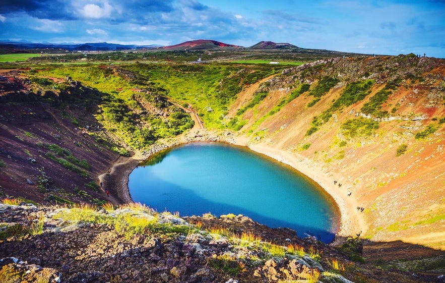 Kerid Crater is often visited along side the Golden Circle.