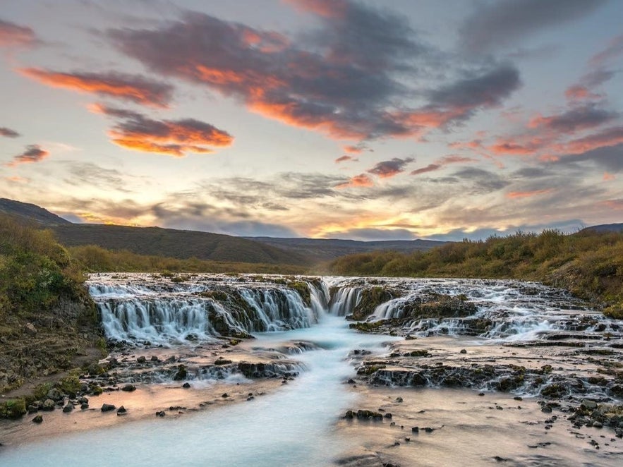 Bruarfoss waterfall is one of the hidden gems along the Golden Circle.