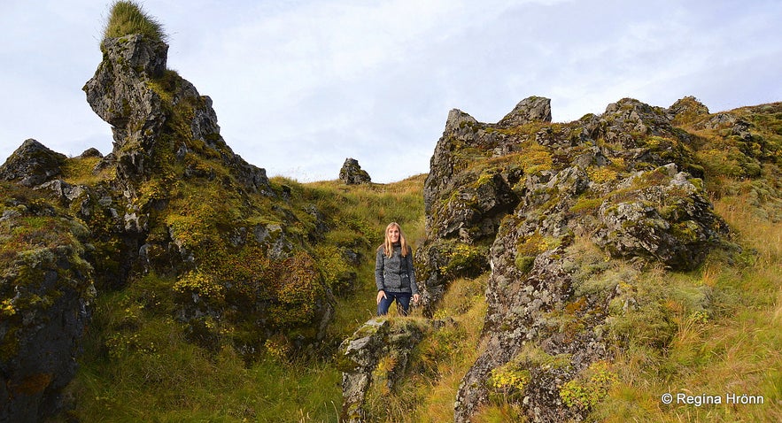 Regína by The Elf-church at Efri-Vík in South-Iceland