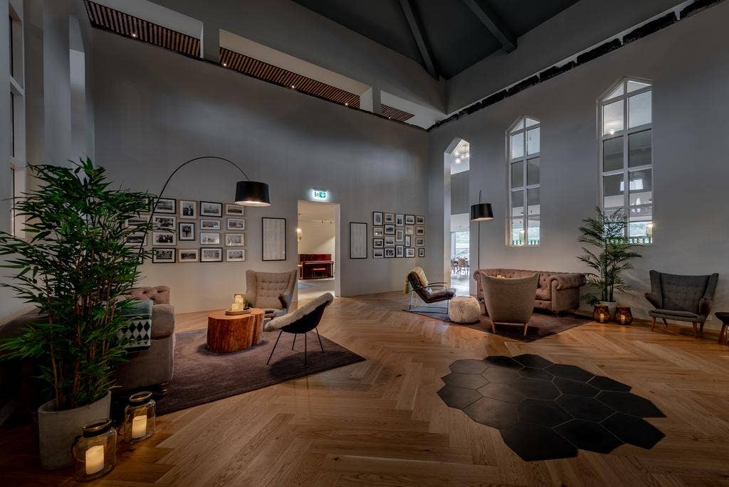 Hotel Geysir has a chic, modern design.