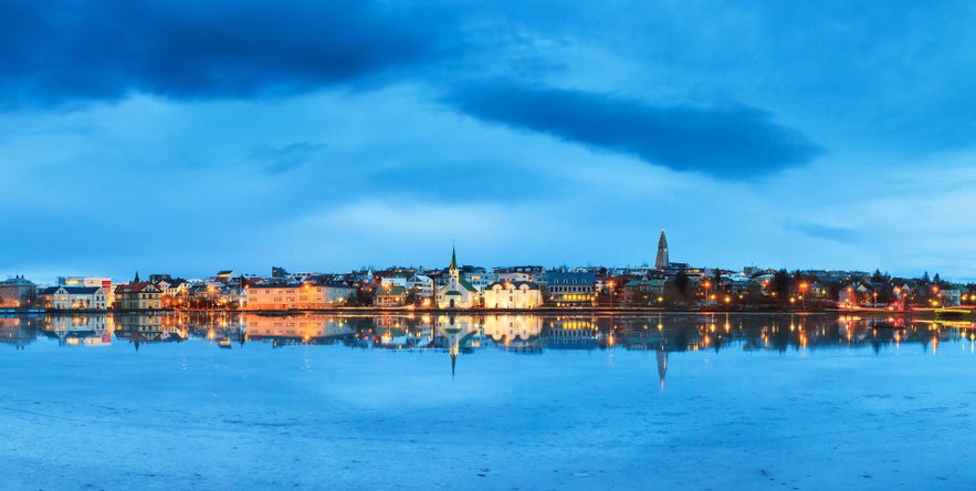 Reykjavik at night