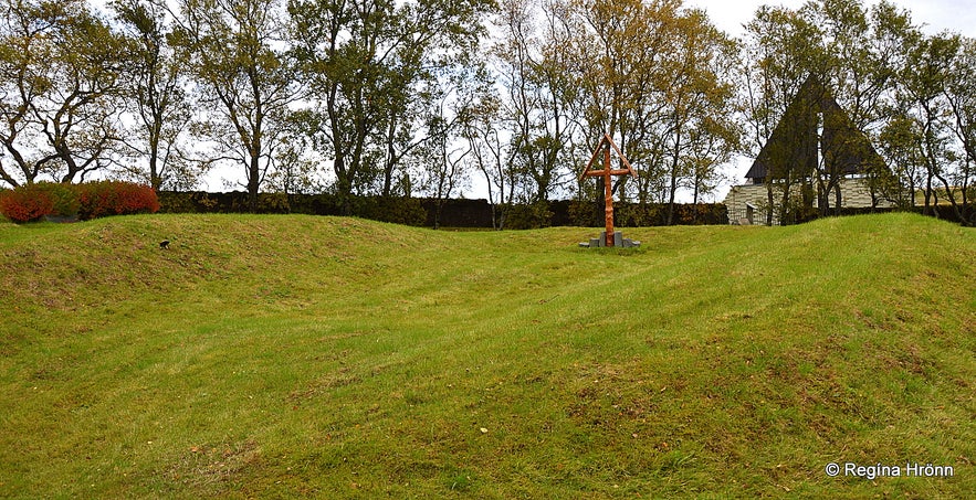 The site of the church at Kirkjubæjarklaustur where Eldmessa took place