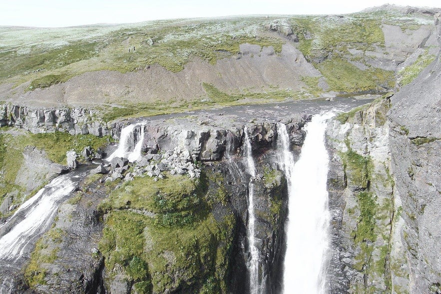 Glymur is a huge waterfall in Iceland.