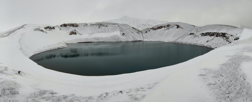 Hverfjall is een mooie krater in IJsland