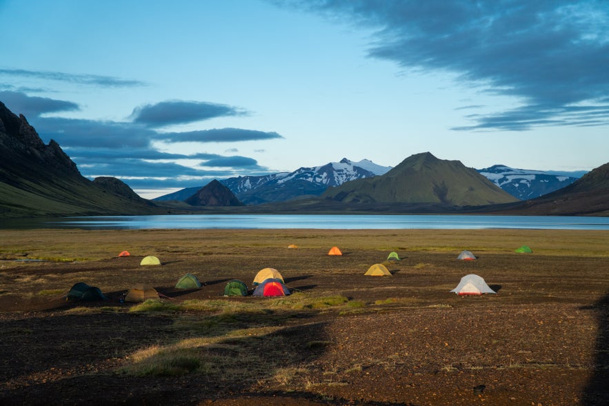 Camping in Iceland's summer is fun and cheap.