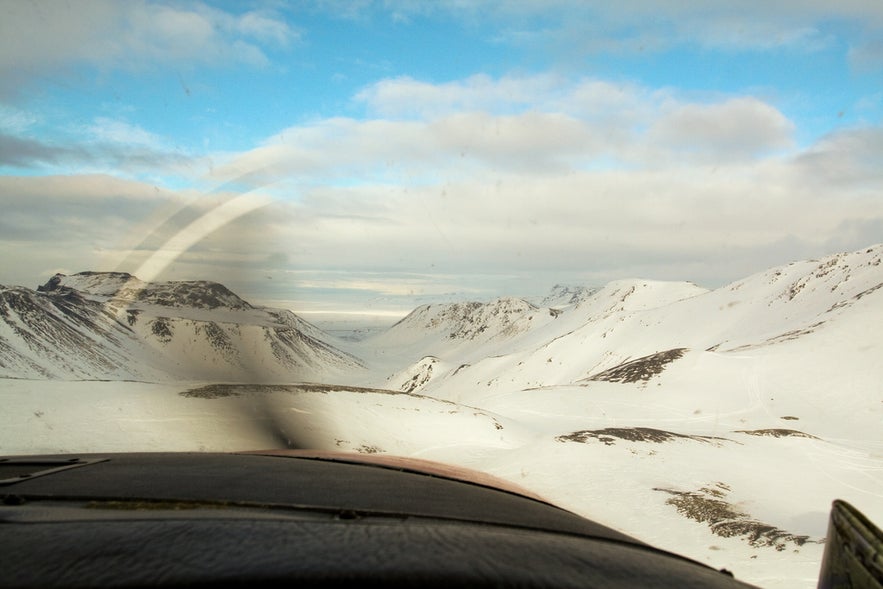 Blafjoll as seen from the sky.