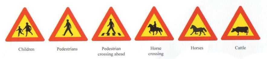 Icelandic Road Signs and Meanings 1