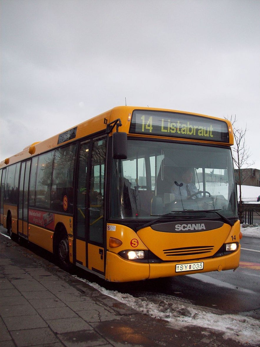 Busslinjerna som trafikerar Reykjavik är både smidiga och prisvärda.