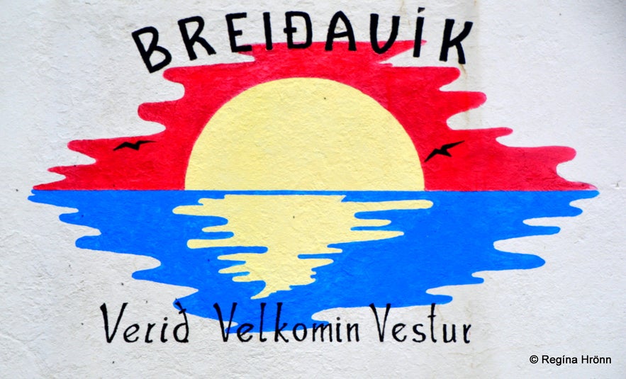 Breiðavík welcoming sign