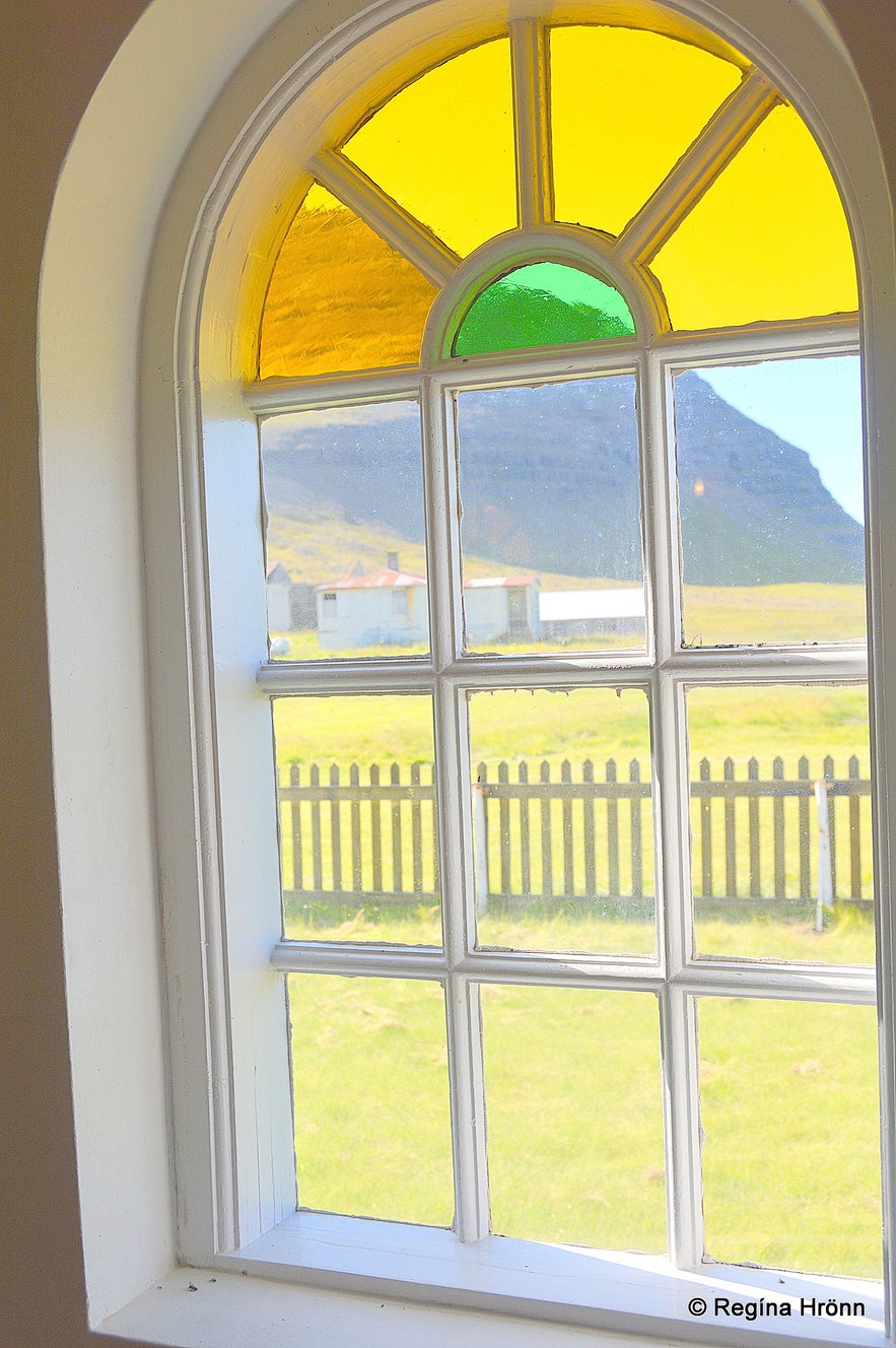 Inside Sæbólskirkja church in Ingjaldssandur Westfjords of Iceland