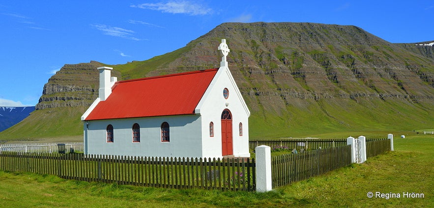 Sæbólskirkja church, Ingjaldssandur Westfjords of Iceland