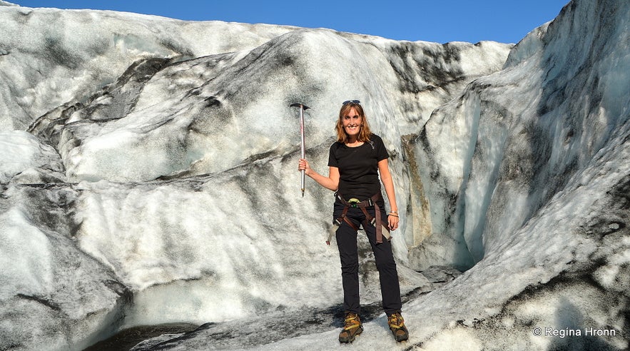 Regína on a Sólheimajökull hike South-Iceland