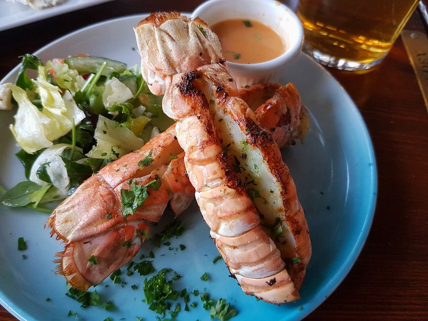 Icelandic lobster is a speciality dish. Icelandic lobster is a speciality dish.