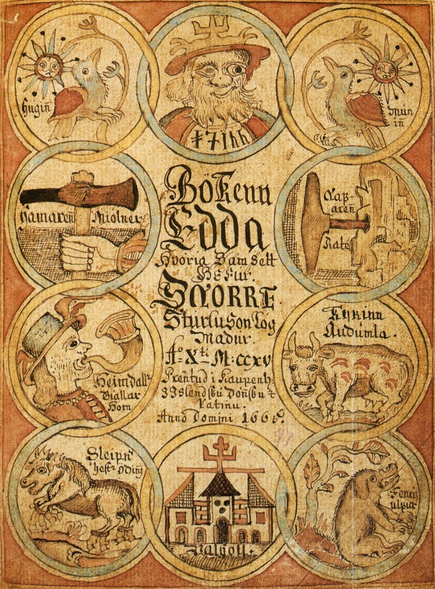 An image from a manuscript of Snorri Sturluson's work. An image from a manuscript of Snorri Sturluson's work.