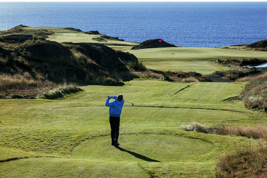 Golfing is surprisingly popular in Iceland.