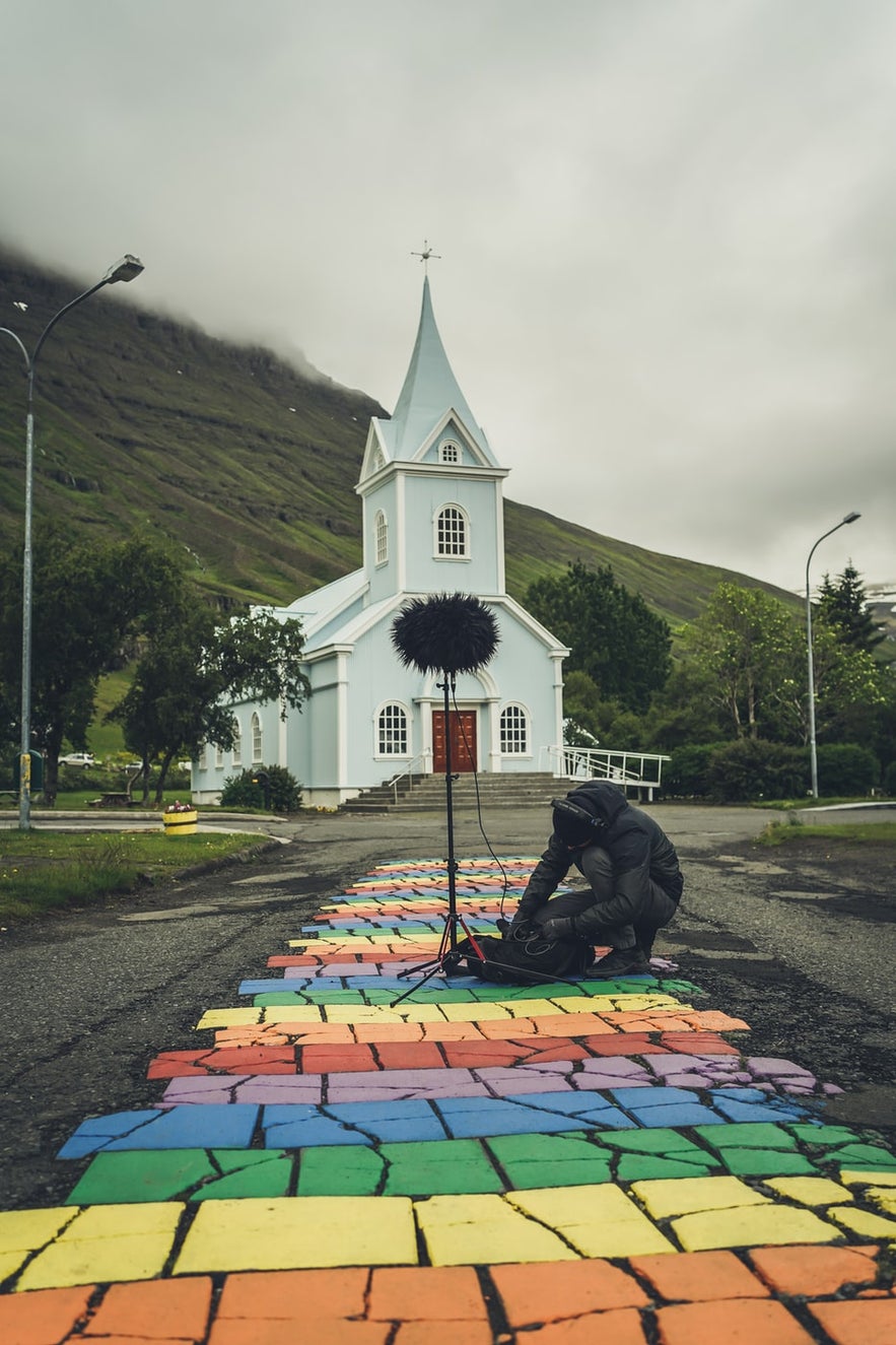 The Blue church in Seyðisfjörður.