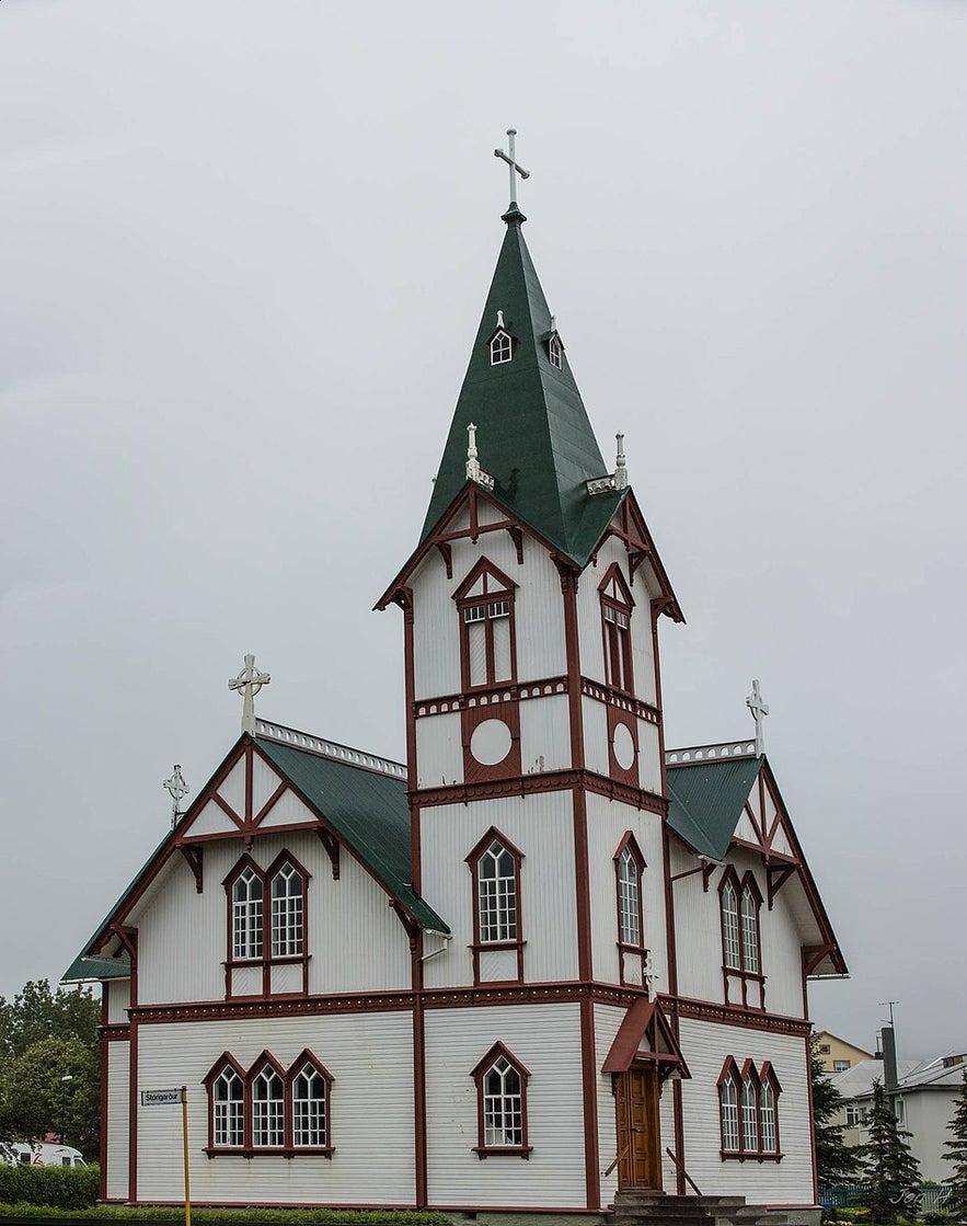 Húsavík church, in the whale watching capital of Europe.